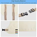 Lychee Baby Harness Seat for High Chair - Portable Universal Infant Feeding Safety Belt with Adjustable Straps, Foldable Washable Toddler Booster Harness for Travel, Shopping Cart & Restaurant (Khaki)