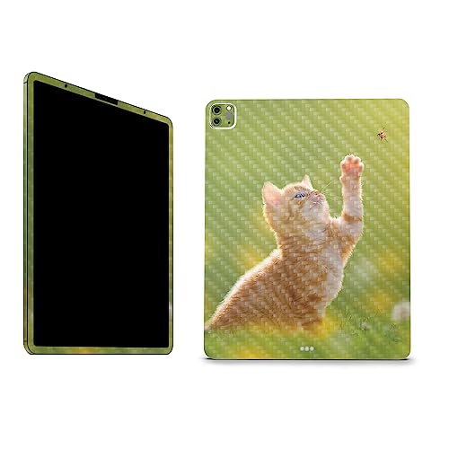 Image of MightySkins Carbon Fiber Skin Compatible with Apple iPad Pro 12.9 inch M2 6th Gen (2022) Full Wrap Kit - Kitty Dreams | Protective, Durable Textured Carbon Fiber Finish | Easy to Apply | Made in The USA