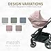 MOZAH Baby Multi-Use Cover: 9-in-1 Baby Car Seat Cover, Nursing Cover, Grocery Cart Cover & More, Breastfeeding Must Haves First Time Mom on Baby Registry (Pale Mauve, Dusty Pink)