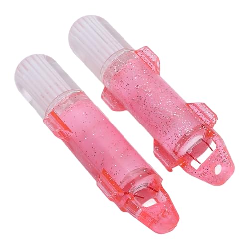 Underwater Fishing Light,2PCS Underwater Fishing Light Fiber Optic LED Deep Drop Fishing Light Flashing Attractants Fish Lamp Tools (Red Light)