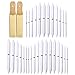 Auvanteo 30 Pieces Paper Blending Stump and Tortillions Set with 2 Pieces Sandpaper Pencil Sharpener for Student Sketch Drawing, 6 Sizes