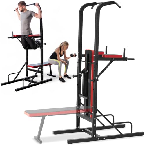 tectake® Kraftstation für Zuhause Home Gym Zubehör Sportgerät...