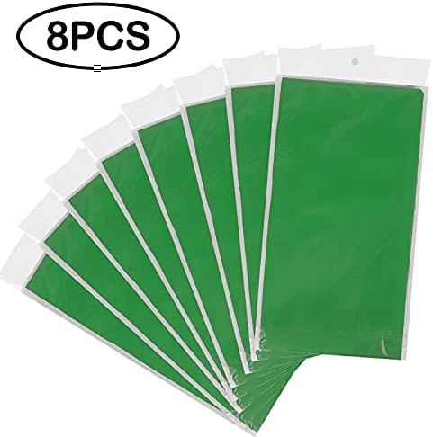 YANGTE 8 Pack Disposable Tablecloth Plastic Rectangle Table Covers 54 in x 108 in for Tables Indoor or Outdoor Parties Birthdays Weddings Picnic Christmas (Green)