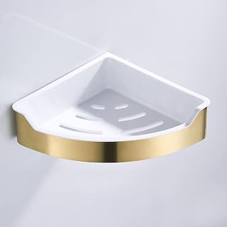Exquisite Bathroom Shelves Bath Brushed Gold Towel Bar, Triangle Basket, Glass Shelf, Bath Towel Rack, Towel Holder, Bathroom Accessories (Triangle Basket)