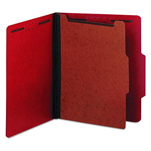 Universal 10203 Pressboard Classification Folders, Letter, Four-Section, Ruby Red (Box Of 10) #TOP15