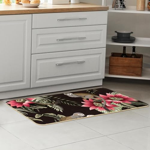 Alfombrillas de cocina para evitar resbalones con base lavable y suave 7