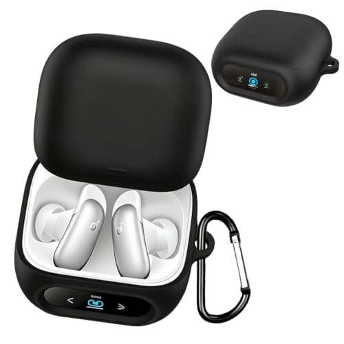 BOOLINN Anker Soundcore Liberty 5 Pro �P�[�X �Ή� �T�E���h�R�A���o�e�B5 Pro 360°�v���e�N�V�����V���R���f�� �h�� �L�Y�h�~ �y�ʏ��^ �����[�d�\ �ϏՌ� �J���r�i�t��(�u���b�N)