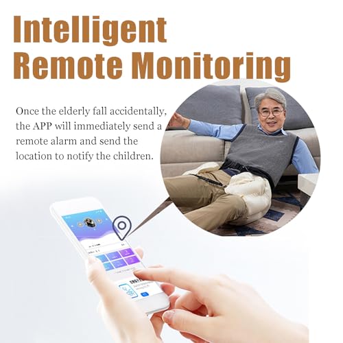 Cinturón de seguridad anticaídas con monitoreo remoto, posicionamiento GPS y seguimiento de actividad para la prevención de caídas de ancianos