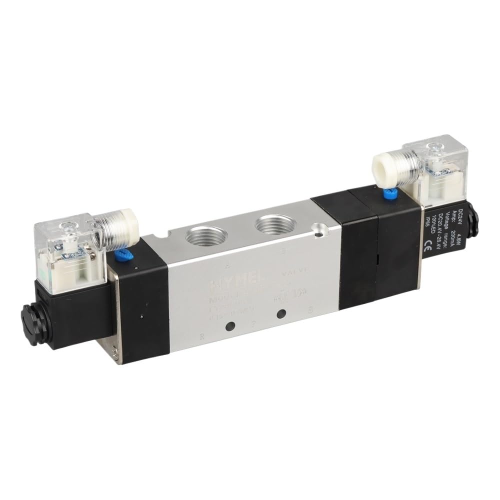 Electroválvula neumática de 5/3 vías, doble bobina, válvula de control de aire for automatización industrial 4V330C-10(AC220V)