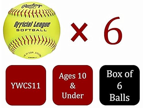 Rawlings | Official League Recreational Softballs | YWCS11 | 11" | 6 Count2