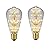 Edearkar ST64 LED Edison Bulbs E26 2W Equivalent 20W, Gypsophila Vintage Clear Glass Style, Warm White 2200K, 200 Lumens, ST64 Decorative Lights, E26 Medium Base, Dimmable, 2 Pack