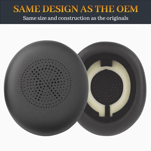 Repuestos Almohadillas para Orejas Evolve2 65 Compatibles con Jabra Evolve2 65/65MS/65UC, Evolve2 40/40MS/40UC, Elite 45h Auriculares Inalámbricos (Negro) miniatura 4