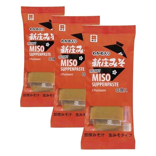 Sopa de miso, 1 paquete con raciones de sopa de 160 gr (Paquete de 3)