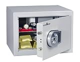 HARTMANN TRESORE MB30 G1/S2 Coffre de Sécurité-Serrure à Clés, Gris Clair Ral 9006