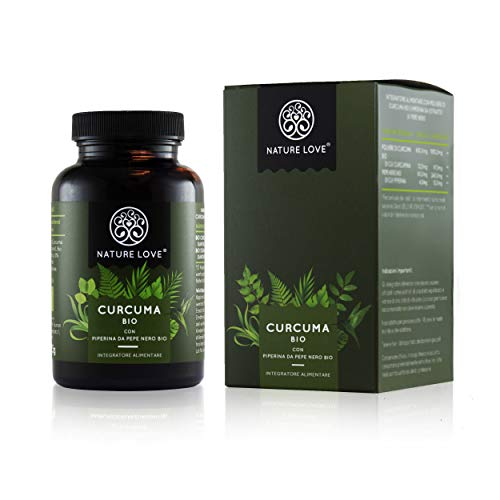 NATURE LOVE® Cúrcuma orgánica cápsulas - 2150 mg por dosis diaria. 240...
