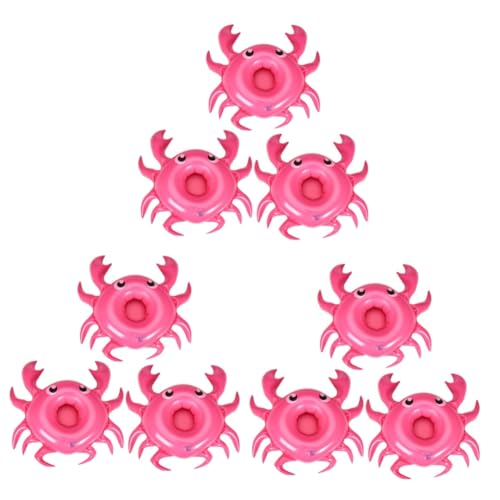 Vaguelly 9 STK Kindergetränke hawaiianisches Getränk schwimmt aufblasbare Tassenuntersetzer Pool-Float-Liege Spielzeug Krabbenbecherhalter schwimmende Getränkehalter Sommer Chaiselongue