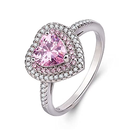 Bague cœur rose en argent et diamants, l'élégance au quotidien et pour vos grandes soirées