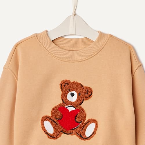 Image of Amazon Essentials x Sofia Grainge Toddlers and Baby Girls' French Terry Sweatshirt Pant and Top Set