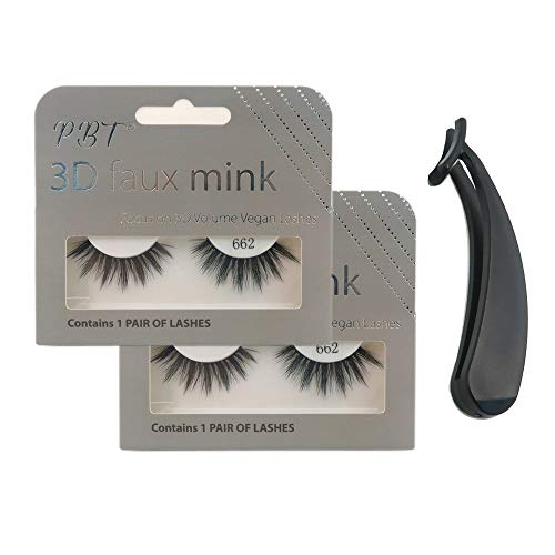 PBTLash Korean silk 3D faux mink eyelashes-662 (2 pack)