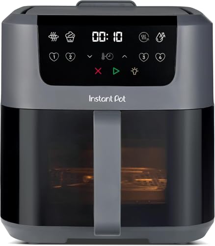 Instant Pot Vortex Compact Trüffel Grau Heißluftfritteuse 5 l Korb, Familiengröße, 4 in 1 –...