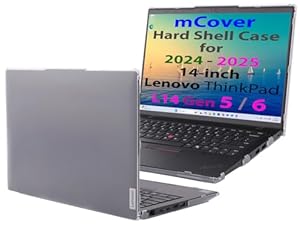 mCover case ONLY Compatible for 2024-2025 14" Lenovo ThinkPad L14 Gen 5 / Gen 6 Series Windows Notebook Computers(NOT Fitting Any Other Lenovo Models)- Clear