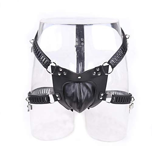 Ceinture de chasteté pour hommes en acier inoxydable avec cadenas rigide