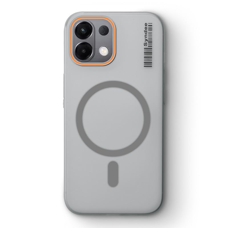Image of Mr. Case Back Cover for Oppo K13 5G Sleek Frosted Translucent Back Only Compatible with Wireless Magnetic Accessories | Anti-Scratch Shockproof Phone Case - Grey