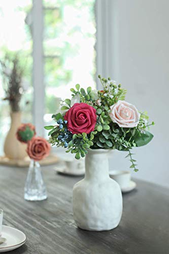 Ancokig Fiori Rosa Artificiali 25 Pezzi Rose Finte...