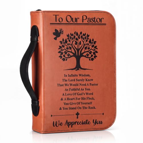 Large Leather Bible Cover with Handle