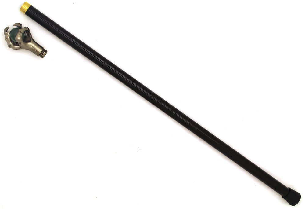 Snake Eye Tactical 34.5-Inches Walking Cane Pewter Handle with Small Storage NO Blade