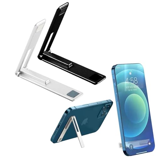 Image of 2PCS Kickstand for Mobile, Folding Invisible Portable Metal Cell Phone Stand Holder for Desk, Phone Back Holder Grip, Compatible with iPhone, Samsung and All Cellphones