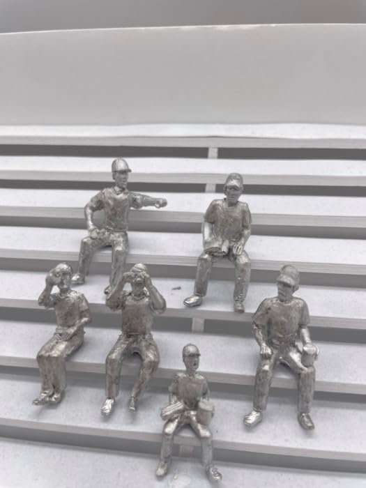 MACC719 - Greenhills Diecast Metal Seated Spectators x 6 for Scalextric Carrera etc 1.32 Scale - NEW