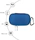 AGPTEK Tasche für 1,8 Zoll MP3 Player, Tragbar Muschelschale Kasten Tasche Hülle Etui für iPod Nano, Kopfhörer, Kleingeld, Schlüssel, Karte, Blau