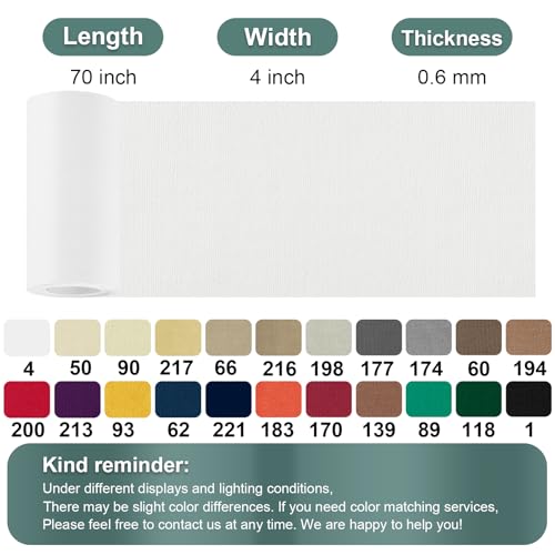 Image of Linen Canvas Repair Tape, 4x63 Inches White Waterproof Self-Adhesive Patch for Outdoor Gear, Durable Fabric Tape for Boat Covers, Tents, Couch,Sofas, Sun Shades, Awnings, and Lounge Chairs