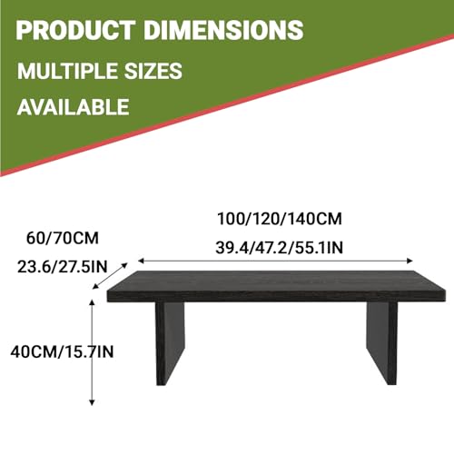 Table basse rectangulaire en bois pour salon et bureau - 3