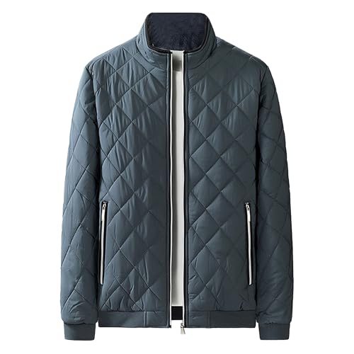 Veste d'hiver matelassée pour homme avec doublure chaude et fermeture éclair intégrale active