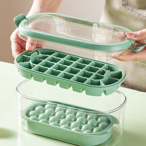 Molde de silicona para cubitos de hielo con tapa y contenedor miniatura 5