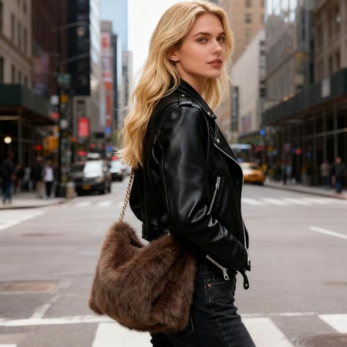 Bolso Tote de peluche grande con asa ajustable y piezas extraíbles 2