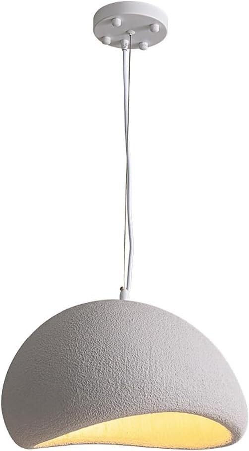 Suspension dôme en faux béton léger gris et blanc pour cuisine de style farmhouse