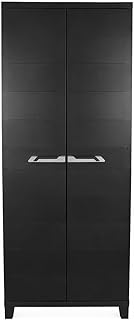 Ondis24 Kunststoffschrank Prime Beistellschrank mit 3 Böden verstellbar 15 kg Schwarz Abschließbar Mehrzweckschrank für Haushalt, Keller & Abstellraum (Schloss Nicht enthalten) (172cm)
