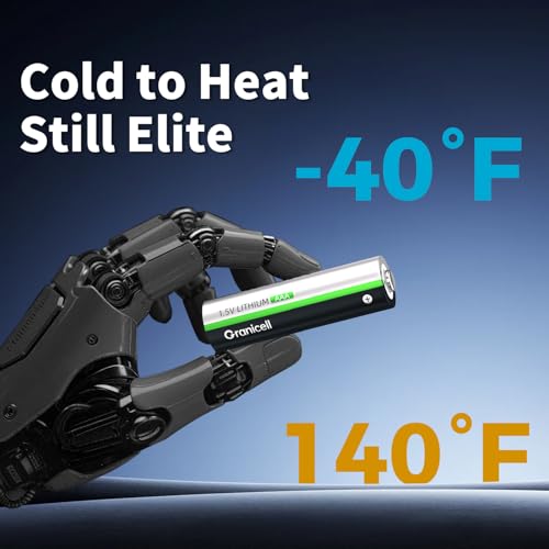 Granicell 8 Stück AAA Lithium Batterien - 1350mAh 1.5V Lithium Nicht Wiederaufladbar Batterien - Speziell entwickelt für Kameras, Taschenlampen, Spielzeug und Haushaltselektronik