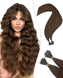 Benehair Nano Tip Hair Extensions Remy Human Hair Dark Brown Nano Ring Hair Extensions Real Human Hair 18 Inch Straight Brown Nano Bead Hair Extensions Human Hair 50G