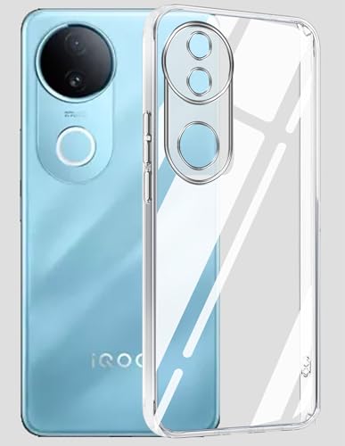 Image of Jkobi Lifetime Anti-Yellow Clear Back Cover Case for Vivo T4R (Sleek Hard Crystal | Shockproof and Camera Protection)
