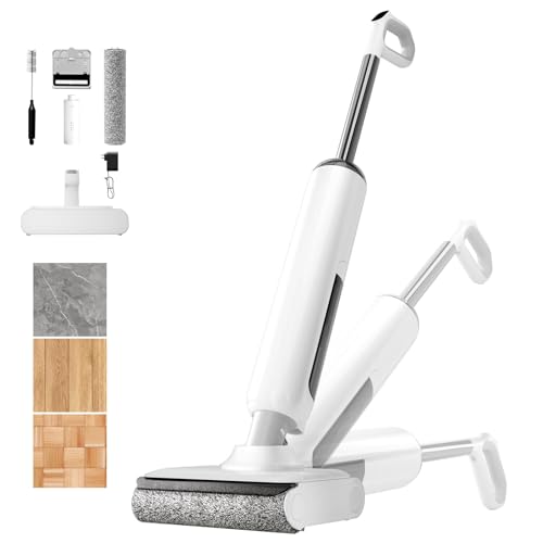 BROBIG Wet Dry Vacuum Cleaner, 180°Lie-Flat Vacuum Mop All in One with Auto Self-Cleaning, Smart Floor Cleaner Machine for Hard Floor, 35 Mins Runtime, Edge Cleaning, Self-Propelled Vacuum Mop Combo