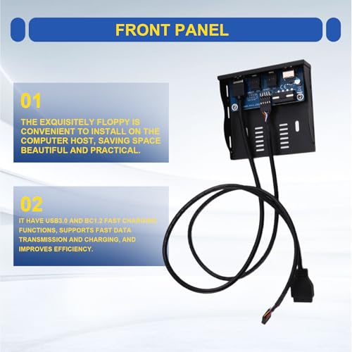 Conector frontal USB 3.0 de 19 pines para transferir datos y conectar auriculares 2