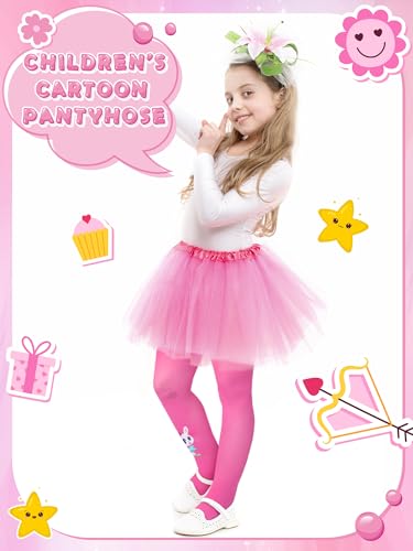 4 Pairs Girls Dance Tights Pattern Leggings Fleece Lined Pantyhose Microfiber Stockings for Girls4