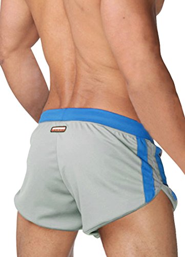 Bienvenu Mens Draw-String Boxer Shorts Slack Shorts Trunks Separate Pouch Insided,Gray,Medium #TOP1