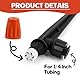 Kalolary 30PCS Drip Irrigation Emitters - Quick Connect Adjustable 360° Misting Drippers, Bewässerungssystem Zubehör Fit für 1/4 Zoll Bewässerungsschläuche Dripper Sprinkler für Gartenhaus (Orange)