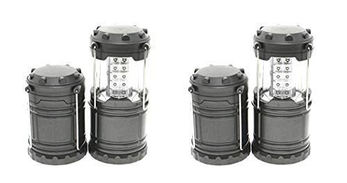 Linterna LED portátil al aire libre plegable LED a batería resistente al agua de Camping Gear Equipo de la linterna de linternas, Pack de 4