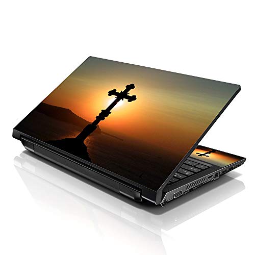 Image of LSS Laptop 15 15.6 Skin Cover with Colorful Black Cross Pattern for HP Dell Lenovo Apple Asus Acer Compaq - Fits 13.3 inch 14 inch 15.6 inch 16 inch (2 Wrist Pads Free)